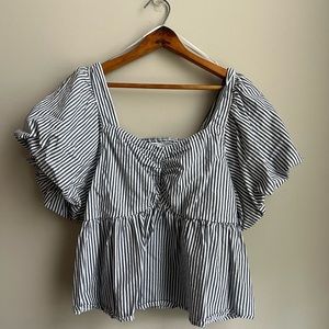 NWOT Old Navy Puff Sleeve Babydoll Blouse